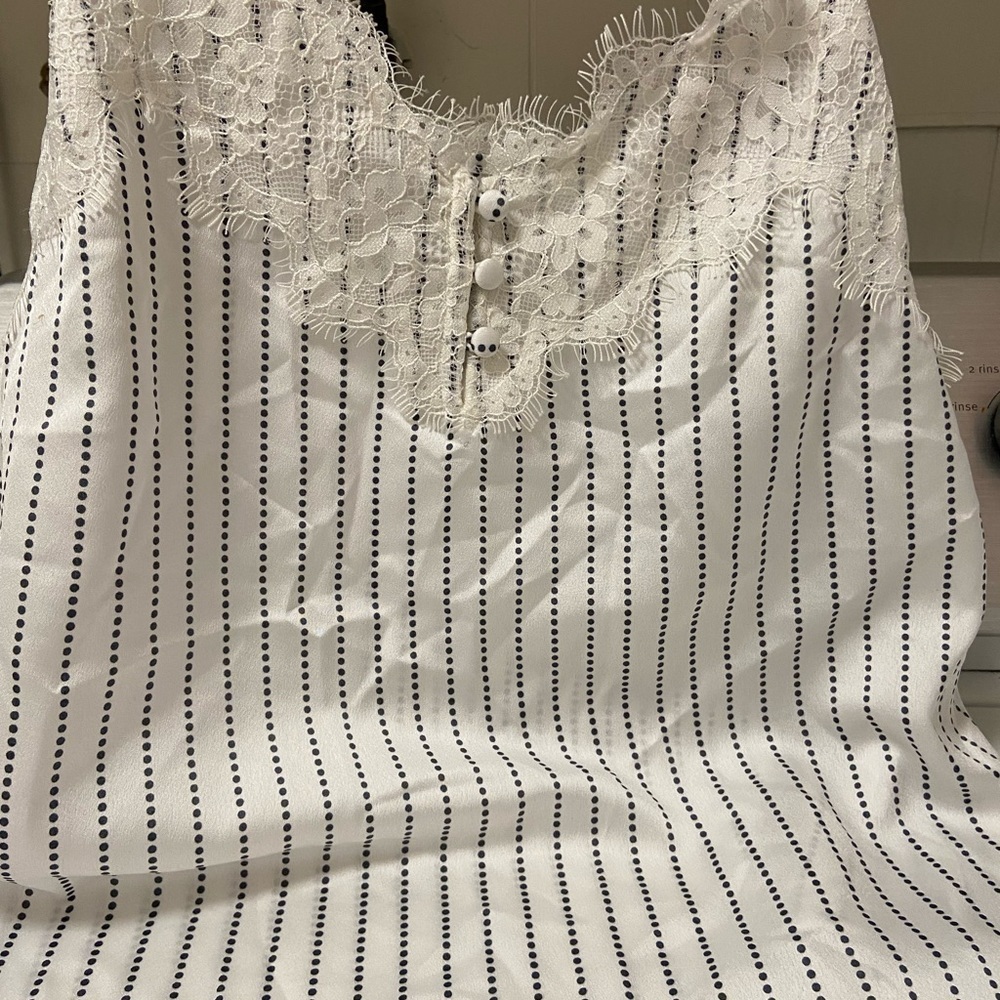 Abercrombie & Fitch Small Camisole striped tank black and white $49